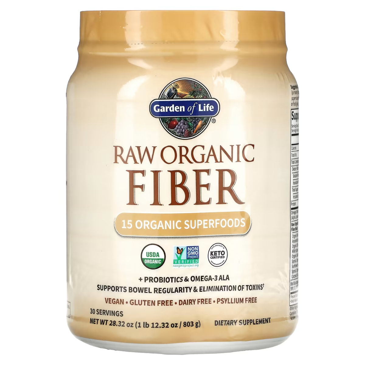 Garden of Life RAW Organic Fiber 28.32 oz 803 g Organic