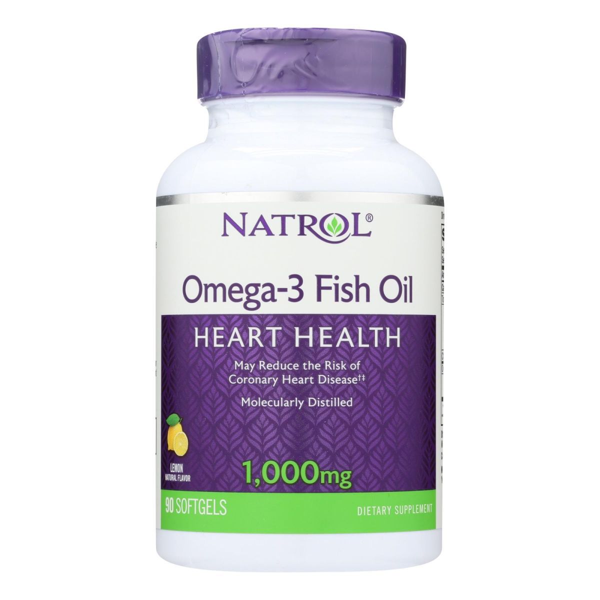 Natrol Omega 3 Fish Oil Lemon 1000 Mg 90 Softgels Organic