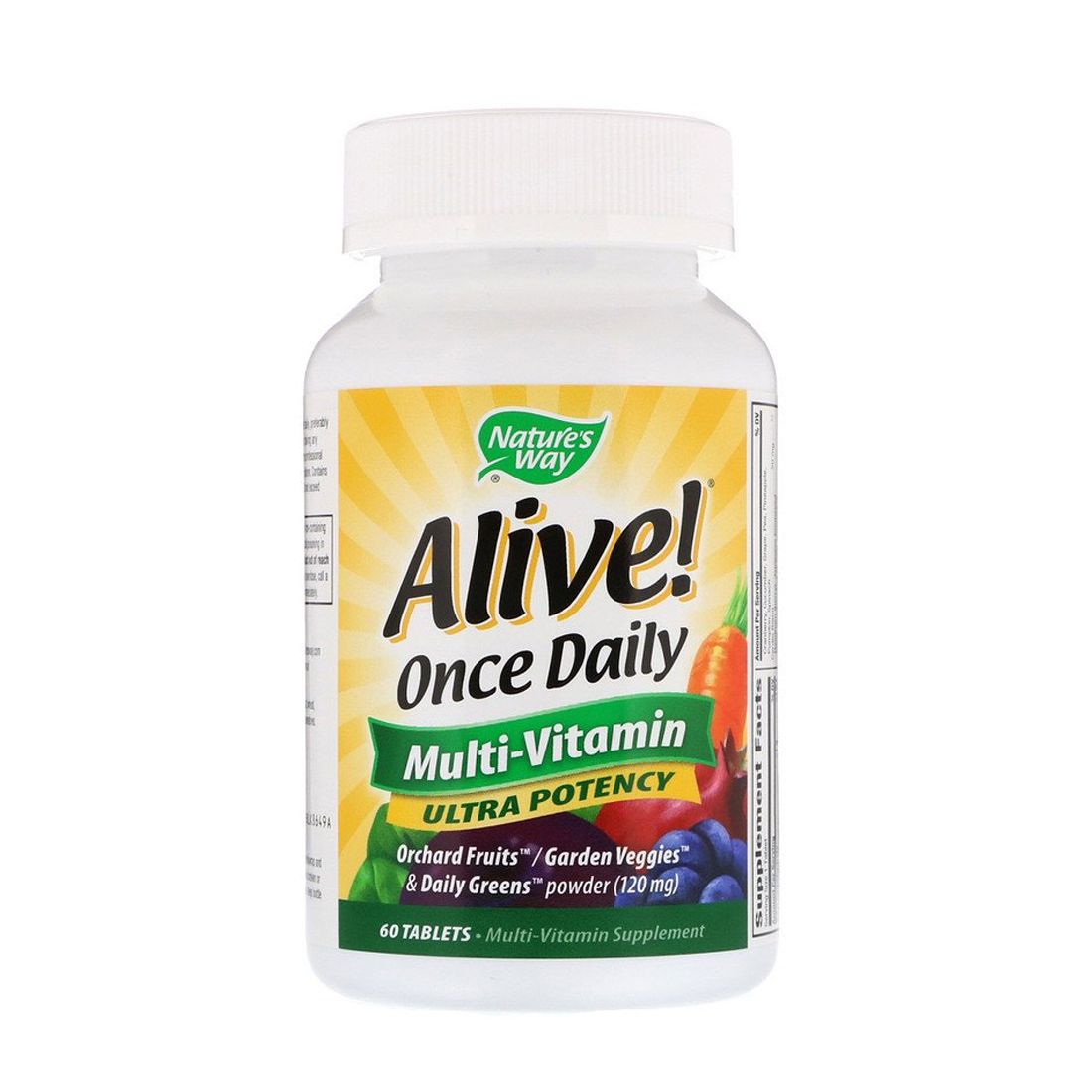 Natures Way Alive Once Daily Multivitamin Ultra Potency Energizer 60 Tablets Organic Basic Food 2493