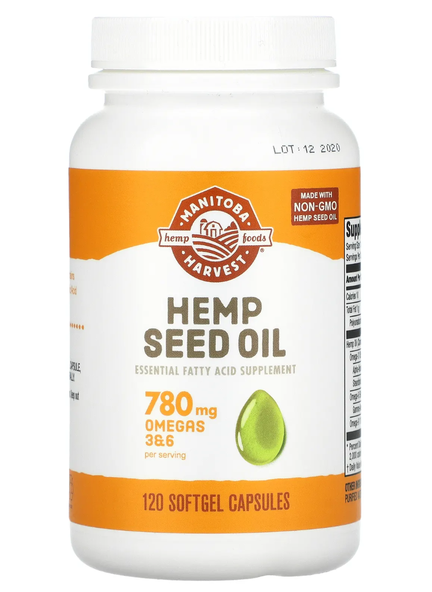 Manitoba Harvest Hemp Seed Oil 120 Sgel Organic Basic Food 1292