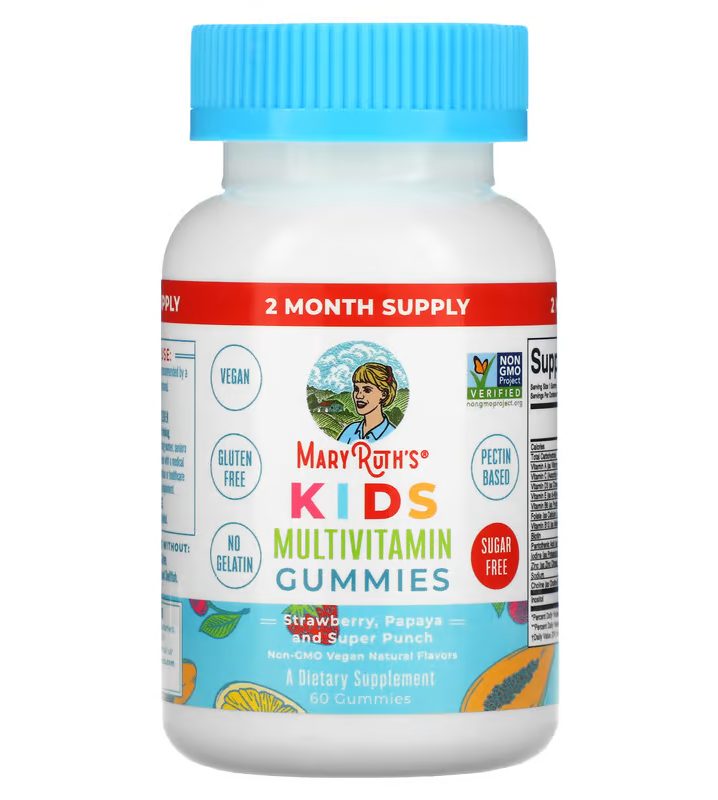 MaryRuth Organics, Kids Multivitamin Gummies, Strawberry, Papaya and ...